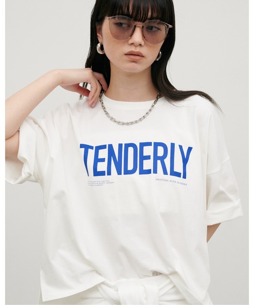 LARUTA（ラルータ）の「【LARUTA】［サスティナ企画］TENDERLYロゴT（Tシャツ/カットソー・レディース・オフホワイト/ブラウン/スミクロ・FREE）」の22枚目の写真