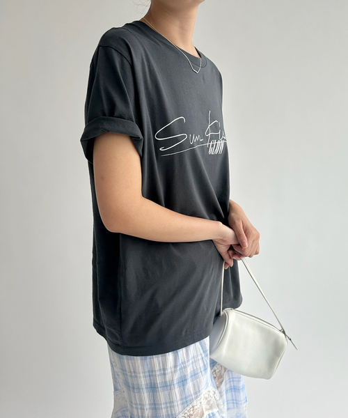 EDIT. FOR LULU（エディットフォールル）の「Sun Kissed T（Tシャツ/カットソー・レディース・チャコールグレー/ホワイト・FREE）」の18枚目の写真
