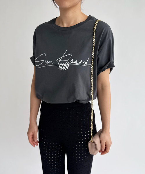 EDIT. FOR LULU（エディットフォールル）の「Sun Kissed T（Tシャツ/カットソー・レディース・チャコールグレー/ホワイト・FREE）」の20枚目の写真