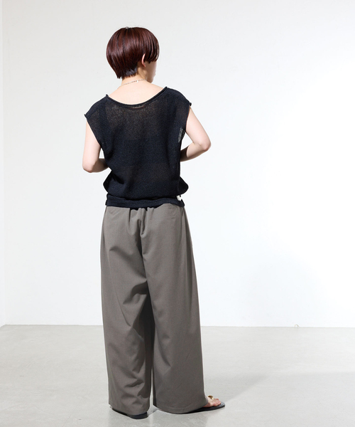 IENA(イエナ)の「《一部店舗限定》ウォッシャブルワイドギャザーパンツ(その他パンツ・レディース・ブラウン/ライトグレー・38/36)」の13枚目の写真