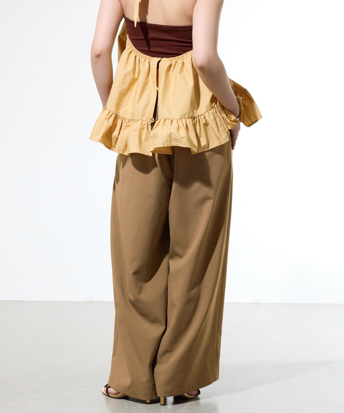 IENA(イエナ)の「《一部店舗限定》ウォッシャブルワイドギャザーパンツ(その他パンツ・レディース・ブラウン/ライトグレー・38/36)」の17枚目の写真