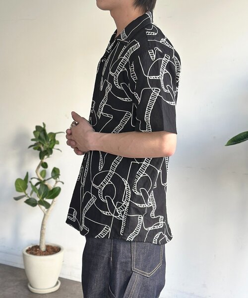 CPCM(シーピーシーエム)の「総柄刺繍開襟シャツ(シャツ/ブラウス・レディース・ネイビー/ホワイト/ブラック・MEDIUM/LARGE)」の15枚目の写真
