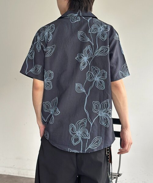 CPCM(シーピーシーエム)の「総柄刺繍開襟シャツ(シャツ/ブラウス・レディース・ネイビー/ホワイト/ブラック・MEDIUM/LARGE)」の18枚目の写真