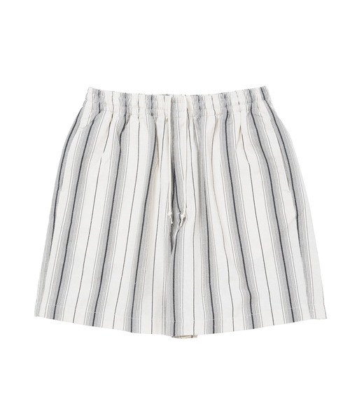 COOTIE PRODUCTIONS(クーティープロダクションズ)の「Dobby Chain Stripe Easy Shorts(その他パンツ・メンズ・ブラック/アイボリー・SMALL/X-LARGE/MEDIUM/LARGE)」の1枚目の写真
