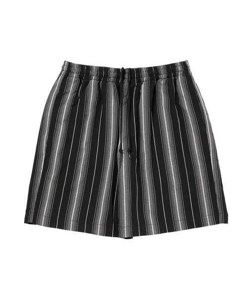 COOTIE PRODUCTIONS(クーティープロダクションズ)の「Dobby Chain Stripe Easy Shorts(その他パンツ・メンズ・ブラック/アイボリー・SMALL/X-LARGE/MEDIUM/LARGE)」の2枚目の写真