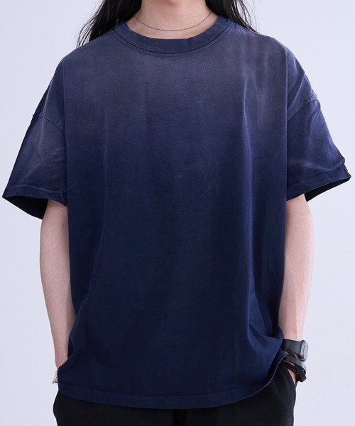 LES TIEN(レスティエン)の「LES TIEN OVERSIZED TEE (HV-2036J-SF)(Tシャツ/カットソー・メンズ・ネイビー/オレンジ/ブラック・LARGE/SMALL/MEDIUM)」の14枚目の写真
