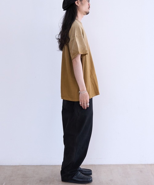 LES TIEN(レスティエン)の「LES TIEN OVERSIZED TEE (HV-2036J-SF)(Tシャツ/カットソー・メンズ・ネイビー/オレンジ/ブラック・LARGE/SMALL/MEDIUM)」の12枚目の写真