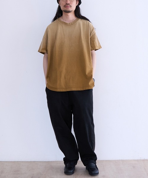 LES TIEN(レスティエン)の「LES TIEN OVERSIZED TEE (HV-2036J-SF)(Tシャツ/カットソー・メンズ・ネイビー/オレンジ/ブラック・LARGE/SMALL/MEDIUM)」の10枚目の写真