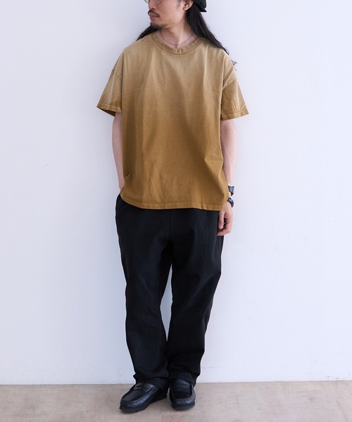 LES TIEN(レスティエン)の「LES TIEN OVERSIZED TEE (HV-2036J-SF)(Tシャツ/カットソー・メンズ・ネイビー/オレンジ/ブラック・LARGE/SMALL/MEDIUM)」の9枚目の写真