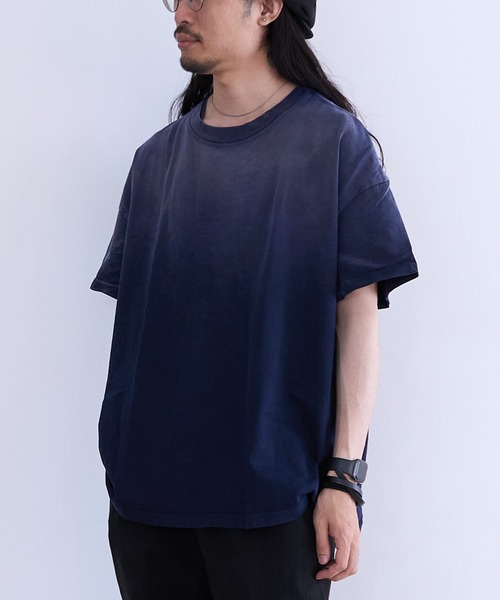 LES TIEN(レスティエン)の「LES TIEN OVERSIZED TEE (HV-2036J-SF)(Tシャツ/カットソー・メンズ・ネイビー/オレンジ/ブラック・LARGE/SMALL/MEDIUM)」の16枚目の写真
