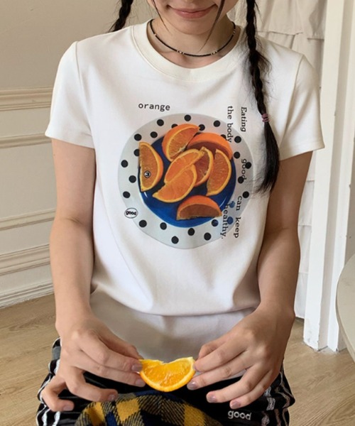 LAC-VERT(ラック・ヴェール)の「【選べる5種類】プリントホワイトTシャツ(Tシャツ/カットソー・レディース・ホワイト系その他3/ホワイト系その他2/ホワイト/ホワイト系その他4/ホワイト系その他・FREE)」の5枚目の写真