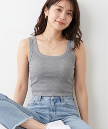 スパンテレコカップ付きショートタンクトップ