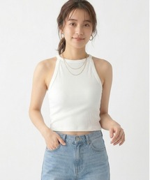 スパンテレコカップ付きショートタンクトップ
