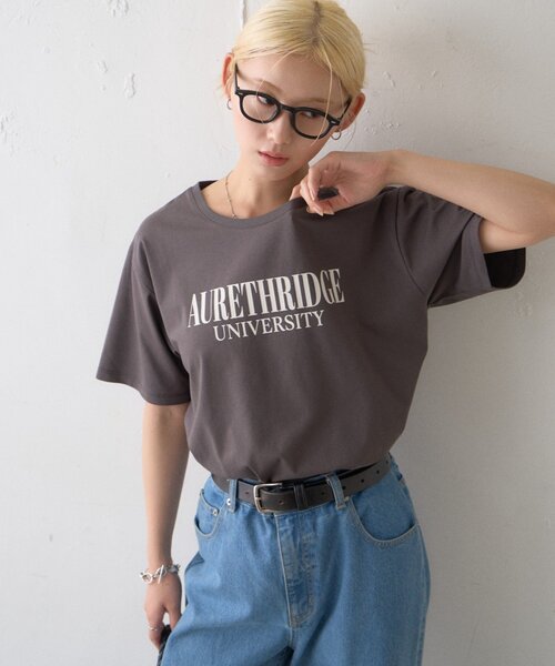 CIAOPANIC TYPY(チャオパニックティピー)の「【接触冷感】ロゴプリントTee(Tシャツ/カットソー・レディース・ミント/ブラウン/ホワイト/チャコールグレー・ONE SIZE)」の3枚目の写真