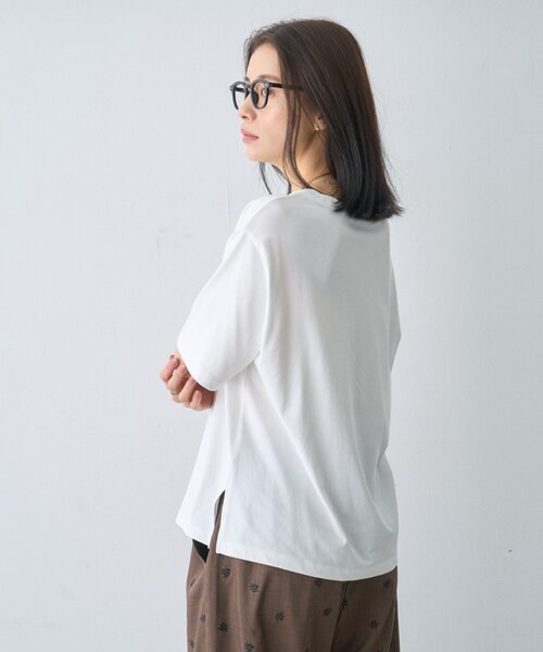 CIAOPANIC TYPY(チャオパニックティピー)の「【接触冷感】ロゴプリントTee(Tシャツ/カットソー・レディース・ミント/ブラウン/ホワイト/チャコールグレー・ONE SIZE)」の12枚目の写真