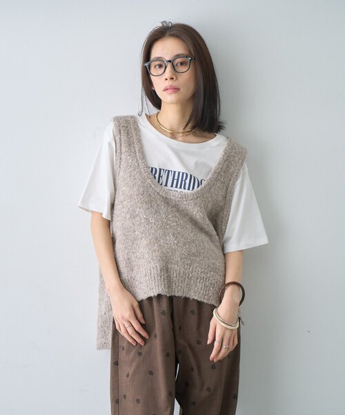 CIAOPANIC TYPY(チャオパニックティピー)の「【接触冷感】ロゴプリントTee(Tシャツ/カットソー・レディース・ミント/ブラウン/ホワイト/チャコールグレー・ONE SIZE)」の13枚目の写真