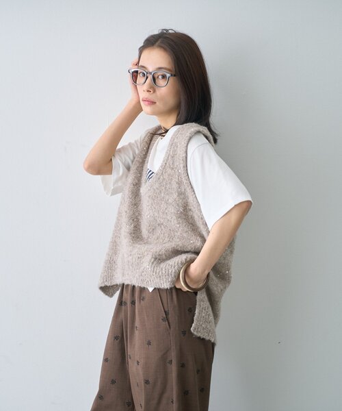 CIAOPANIC TYPY(チャオパニックティピー)の「【接触冷感】ロゴプリントTee(Tシャツ/カットソー・レディース・ミント/ブラウン/ホワイト/チャコールグレー・ONE SIZE)」の15枚目の写真