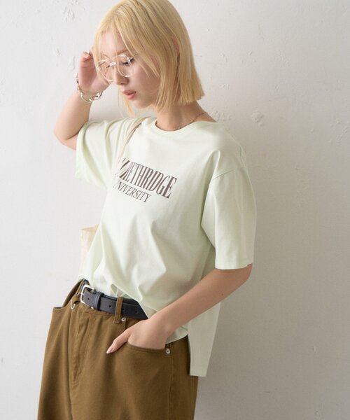 CIAOPANIC TYPY(チャオパニックティピー)の「【接触冷感】ロゴプリントTee(Tシャツ/カットソー・レディース・ミント/ブラウン/ホワイト/チャコールグレー・ONE SIZE)」の21枚目の写真
