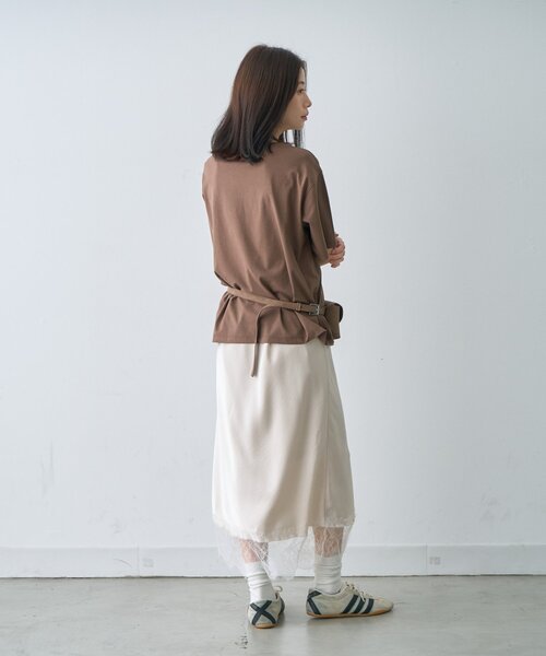 CIAOPANIC TYPY(チャオパニックティピー)の「∴【接触冷感】ロゴプリントTee(Tシャツ/カットソー・レディース・ミント/ブラウン/ホワイト/チャコールグレー・ONE SIZE)」の9枚目の写真