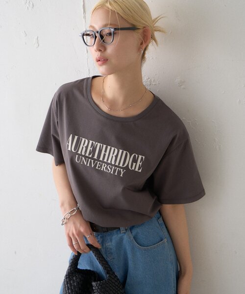 CIAOPANIC TYPY(チャオパニックティピー)の「∴【接触冷感】ロゴプリントTee(Tシャツ/カットソー・レディース・ミント/ブラウン/ホワイト/チャコールグレー・ONE SIZE)」の10枚目の写真