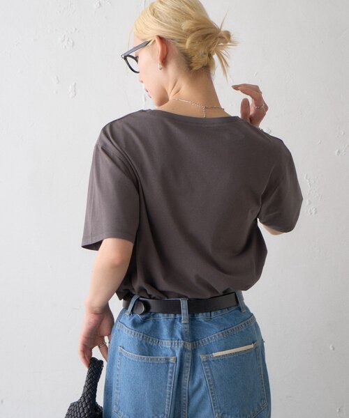 CIAOPANIC TYPY(チャオパニックティピー)の「∴【接触冷感】ロゴプリントTee(Tシャツ/カットソー・レディース・ミント/ブラウン/ホワイト/チャコールグレー・ONE SIZE)」の12枚目の写真