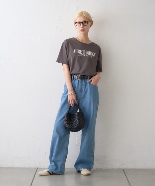 CIAOPANIC TYPY(チャオパニックティピー)の「∴【接触冷感】ロゴプリントTee(Tシャツ/カットソー・レディース・ミント/ブラウン/ホワイト/チャコールグレー・ONE SIZE)」の13枚目の写真