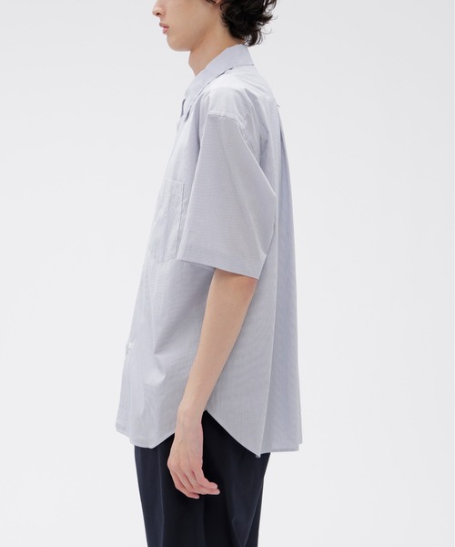 MARGARET HOWELL(マーガレットハウエル)の「TWO TONE GRAPH CHECK COTTON(シャツ/ブラウス・メンズ・ホワイト×ブルー・SMALL/MEDIUM/LARGE)」の3枚目の写真