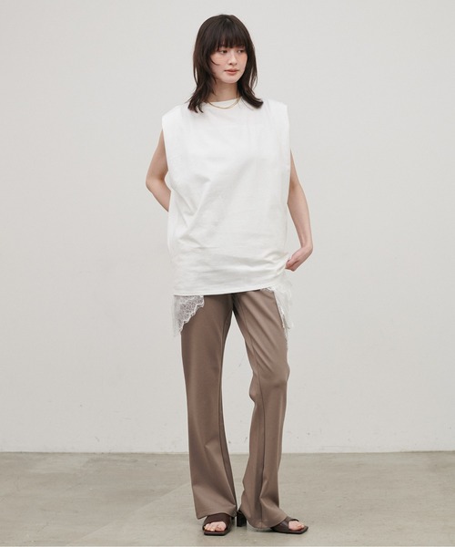 LARUTA（ラルータ）の「【LARUTA】［接触冷感・アンチピリング］美脚フレアパンツ（その他パンツ・レディース・モカ/ブラック・MEDIUM/LARGE）」の11枚目の写真