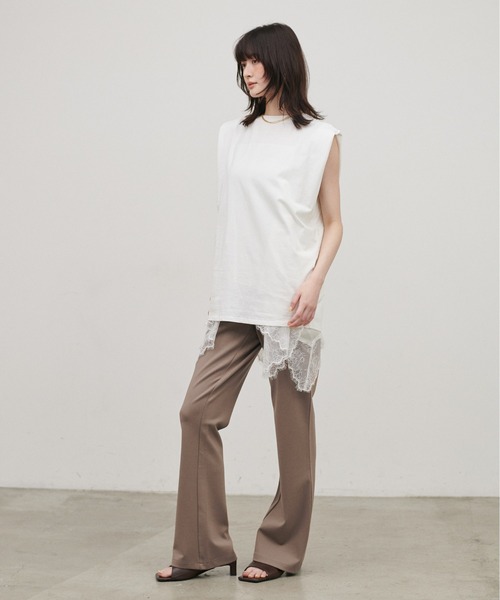 LARUTA（ラルータ）の「【LARUTA】［接触冷感・アンチピリング］美脚フレアパンツ（その他パンツ・レディース・モカ/ブラック・MEDIUM/LARGE）」の12枚目の写真