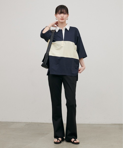 LARUTA（ラルータ）の「【LARUTA】［接触冷感・アンチピリング］美脚フレアパンツ（その他パンツ・レディース・モカ/ブラック・MEDIUM/LARGE）」の7枚目の写真