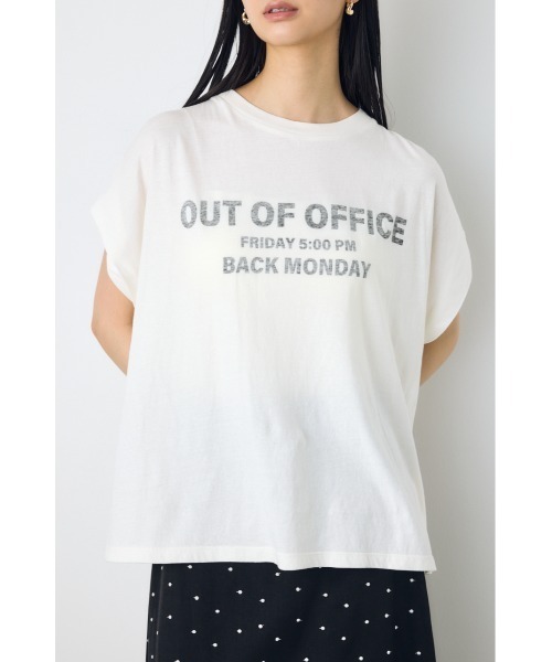 AZUL by moussy(アズールバイマウジー)の「フレンチスリーブロゴプリントTシャツ 半袖 春服 夏服 秋服(Tシャツ/カットソー・レディース・ホワイト/ミント/ライトピンク・SMALL/MEDIUM)」の2枚目の写真