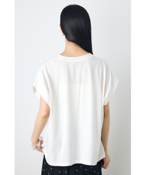 AZUL by moussy(アズールバイマウジー)の「フレンチスリーブロゴプリントTシャツ 半袖 春服 夏服 秋服(Tシャツ/カットソー・レディース・ホワイト/ミント/ライトピンク・SMALL/MEDIUM)」の11枚目の写真