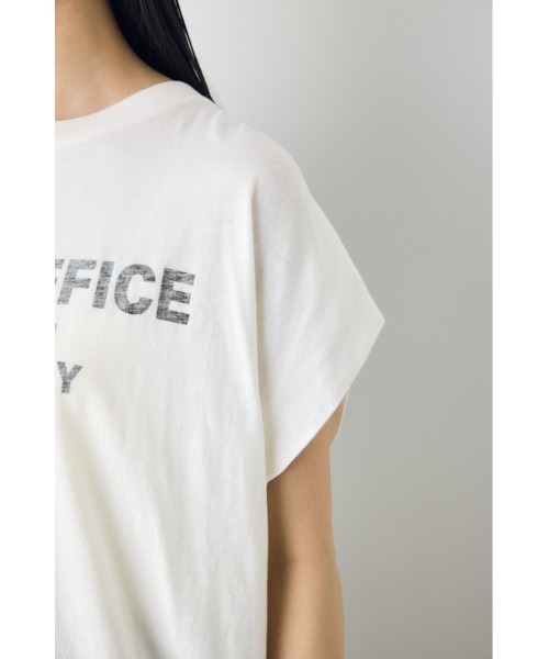 AZUL by moussy(アズールバイマウジー)の「フレンチスリーブロゴプリントTシャツ 半袖 春服 夏服 秋服(Tシャツ/カットソー・レディース・ホワイト/ミント/ライトピンク・SMALL/MEDIUM)」の15枚目の写真