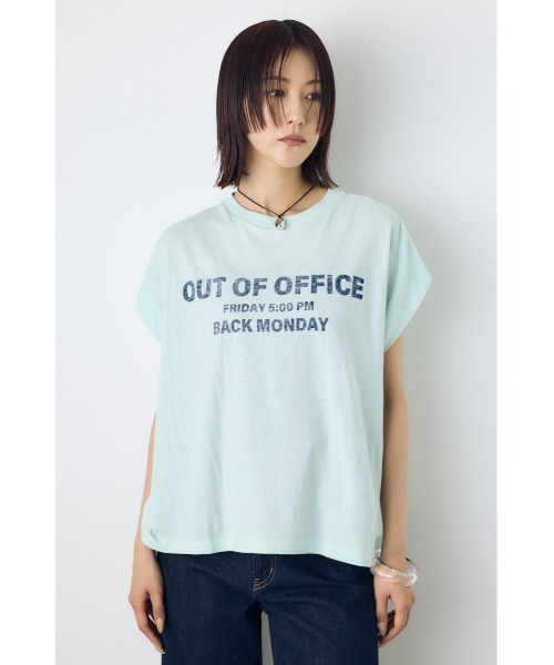 AZUL by moussy(アズールバイマウジー)の「フレンチスリーブロゴプリントTシャツ 半袖 春服 夏服 秋服(Tシャツ/カットソー・レディース・ホワイト/ミント/ライトピンク・SMALL/MEDIUM)」の18枚目の写真