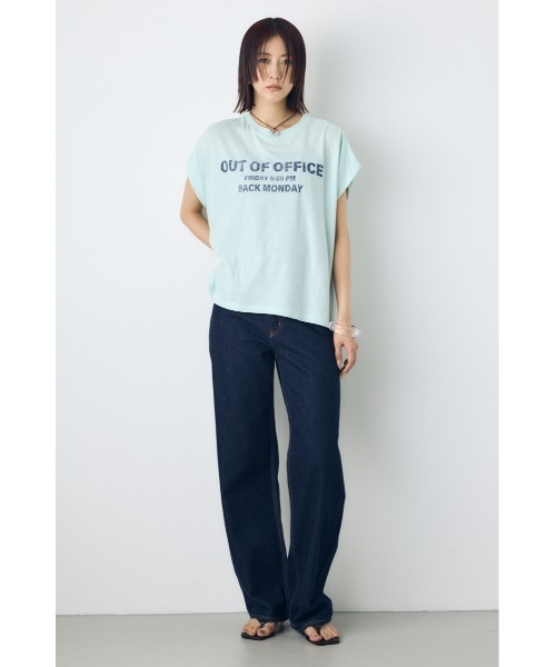 AZUL by moussy(アズールバイマウジー)の「フレンチスリーブロゴプリントTシャツ 半袖 春服 夏服 秋服(Tシャツ/カットソー・レディース・ホワイト/ミント/ライトピンク・SMALL/MEDIUM)」の19枚目の写真