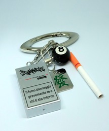 WARAIJOGO（ワライジョウゴ）の「カラビナ キーホルダーセット 麻雀 8ボール タバコ型(BDS)（キーホルダー）」