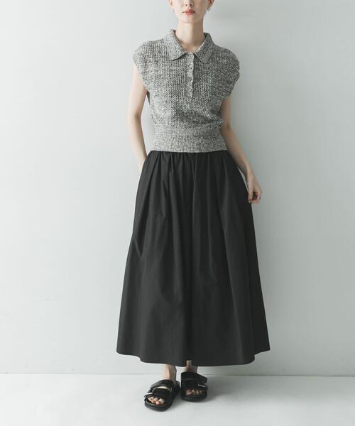 URBAN RESEARCH(アーバンリサーチ)の「シャツカラーメッシュニット(ニット/セーター・レディース・ブラック系その他/ブラウン系その他/オフホワイト・FREE)」の5枚目の写真