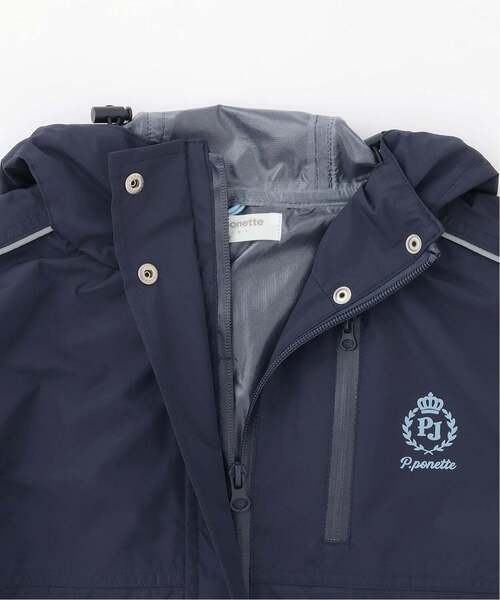 pom ponette junior（ポンポネットジュニア）の「【透湿撥水】【晴雨兼用】サコッシュつき撥水コート（その他小物・キッズ・サックスブルー/ネイビー・S:140cm/L:160cm）」の21枚目の写真