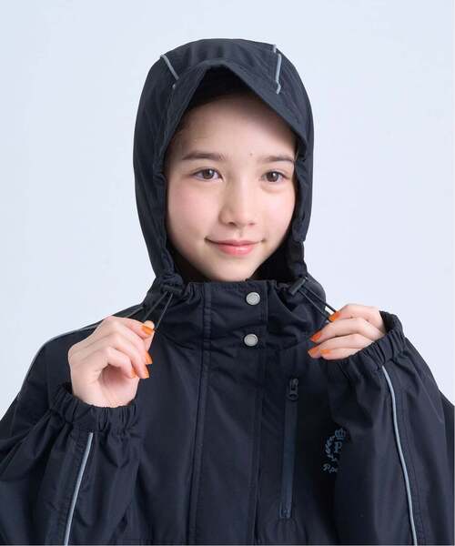 pom ponette junior（ポンポネットジュニア）の「【透湿撥水】【晴雨兼用】サコッシュつき撥水コート（その他小物・キッズ・サックスブルー/ネイビー・S:140cm/L:160cm）」の12枚目の写真