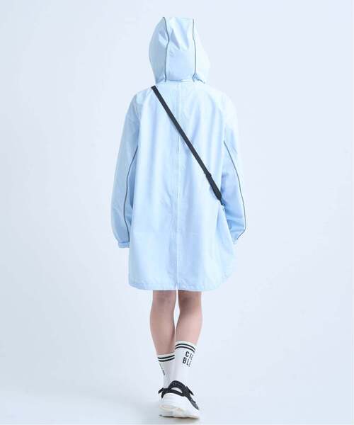 pom ponette junior（ポンポネットジュニア）の「【透湿撥水】【晴雨兼用】サコッシュつき撥水コート（その他小物・キッズ・サックスブルー/ネイビー・S:140cm/L:160cm）」の9枚目の写真