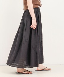 シアーチェックプリーツスカート