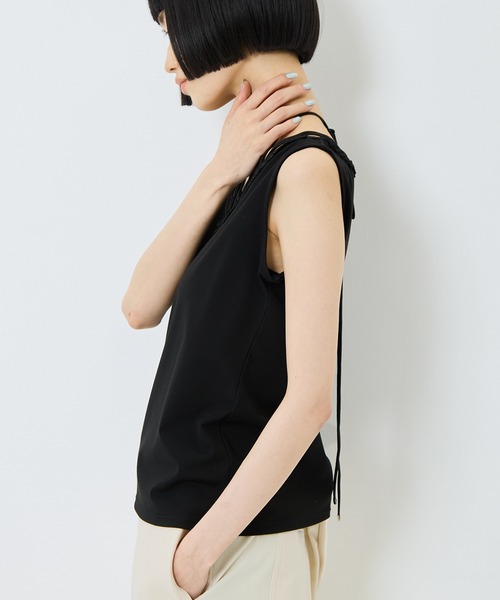 MURRAL（ミューラル）の「【MURRAL/ミューラル】《STUDIOUS別注》embroiddered tops/エンブロイダリートップス/接触冷感/紫外線防止（タンクトップ・レディース・ホワイト/ブラック/グレー・1）」の21枚目の写真
