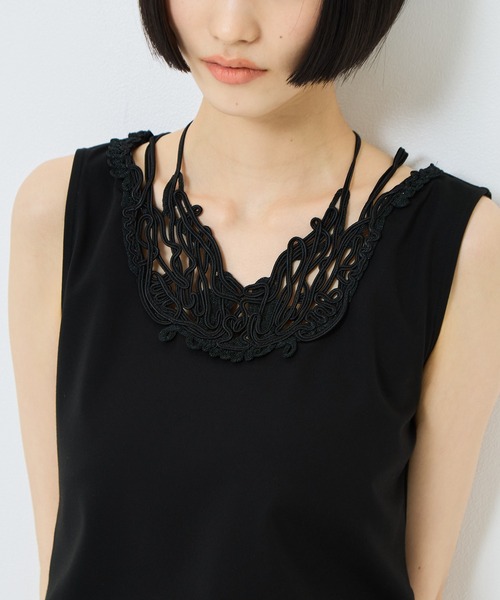 MURRAL（ミューラル）の「【MURRAL/ミューラル】《STUDIOUS別注》embroiddered tops/エンブロイダリートップス/接触冷感/紫外線防止（タンクトップ・レディース・ホワイト/ブラック/グレー・1）」の19枚目の写真