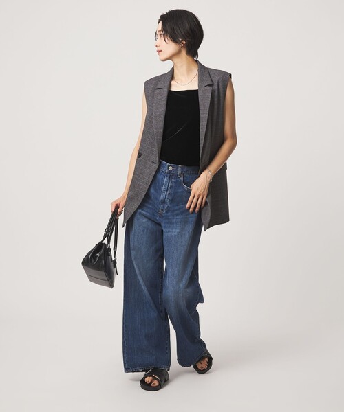 green label relaxing(グリーンレーベルリラクシング)の「ベロア タンクトップ(タンクトップ・レディース・ベージュ/ダークブラウン/ブラック・FREE)」の16枚目の写真