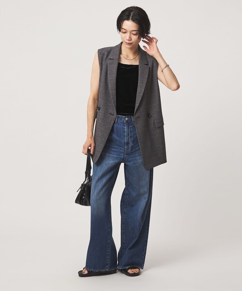 green label relaxing(グリーンレーベルリラクシング)の「ベロア タンクトップ(タンクトップ・レディース・ベージュ/ダークブラウン/ブラック・FREE)」の17枚目の写真