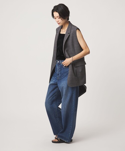 green label relaxing(グリーンレーベルリラクシング)の「ベロア タンクトップ(タンクトップ・レディース・ベージュ/ダークブラウン/ブラック・FREE)」の18枚目の写真