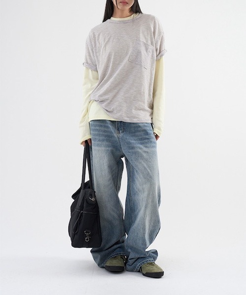 raucohouse(ラウコハウス)の「ヴィンテージ加工バルーンデニムパンツ(デニムパンツ・レディース・ブラック/ブルー/ライトブルー・S/M)」の6枚目の写真