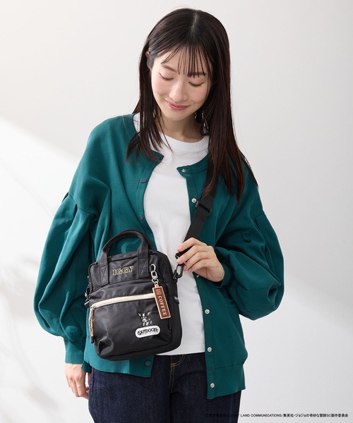 OUTDOOR PRODUCTS(アウトドアプロダクツ)の「【ジョジョの奇妙な冒険×OUTDOOR PRODUCTS】イギーモチーフミニショルダー(ショルダーバッグ・レディース・アイボリー/ブラック・FREE)」の3枚目の写真