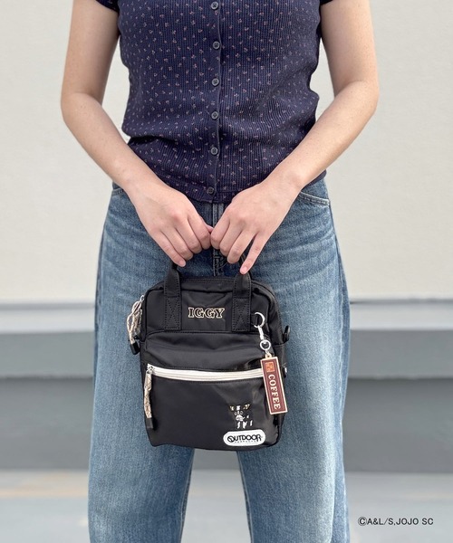 OUTDOOR PRODUCTS(アウトドアプロダクツ)の「【ジョジョの奇妙な冒険×OUTDOOR PRODUCTS】イギーモチーフミニショルダー(ショルダーバッグ・レディース・アイボリー/ブラック・FREE)」の7枚目の写真