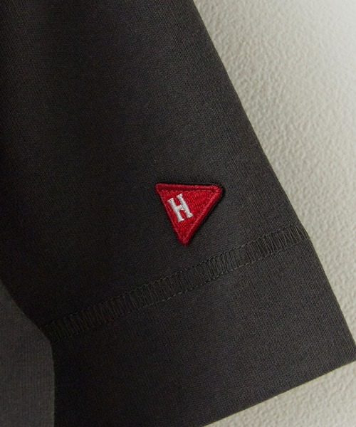 Healthknit(ヘルスニット)の「Healthknit/ヘルスニット Open-End Dry Jersey Henley S/S オープンエンドドライ ヘンリーネック半袖Tシャツ 抗菌防臭 無地 ワンポイント メンズ 2026年 夏 夏服(Tシャツ/カットソー・メンズ・ブラック/ベージュ/ネイビー/オフホワイト/ミント・M/L/XL)」の9枚目の写真